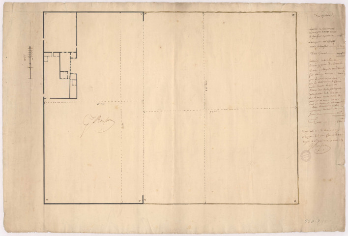 Plan de bâtiments - non identifié - (1763)