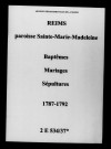Reims. Sainte-Marie-Madeleine. Baptêmes, mariages, sépultures 1787-1792