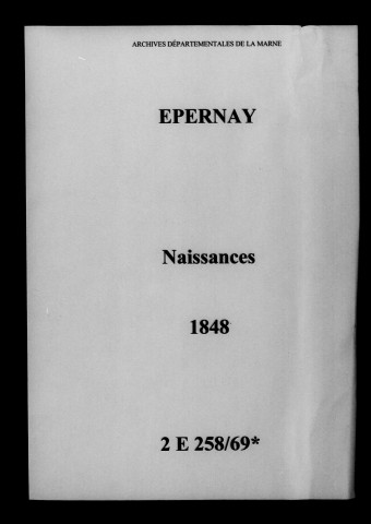 Épernay. Naissances 1848