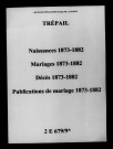 Trépail. Naissances, mariages, décès, publications de mariage 1873-1882