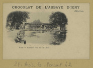 ARCIS-LE-PONSART. Reims. Nouveau pont sur le canal.Collection Chocolats de l'Abbaye d'Igny
