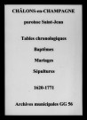 Châlons-sur-Marne. Saint-Jean. Baptêmes, mariages, sépultures 1620-1771