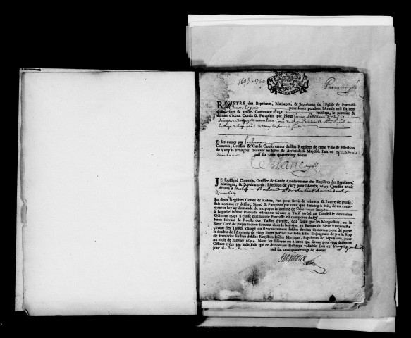 Vavray-le-Petit. Baptêmes, mariages, sépultures 1693-1760