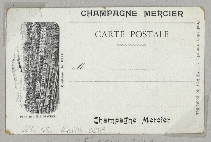 REIMS. Vue générale (Collection du Champagne Mercier).
Paris[s.n.] (Staerck, imp.).Sans date