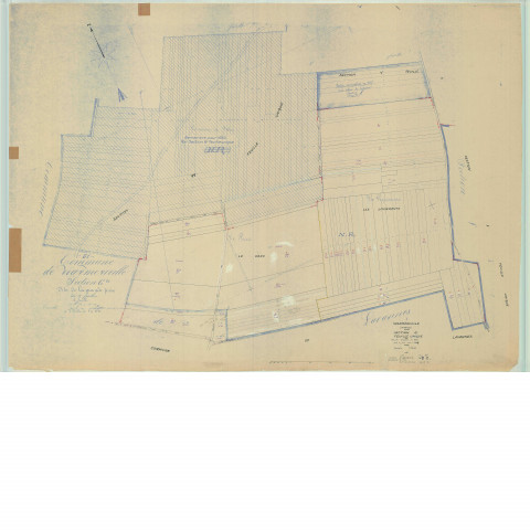 Warmeriville (51660). Section G1 échelle 1/1250, plan mis à jour pour 1958, plan non régulier (papier).