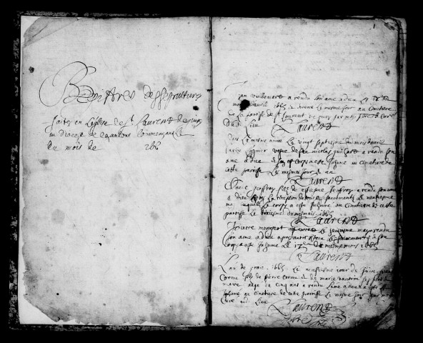 Givry-en-Argonne. Baptêmes, mariages, sépultures 1665-1690