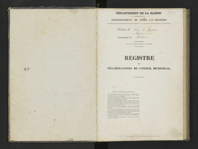 Délibérations municipales.