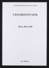 Chaudefontaine. Décès 1892-1909