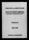 Toulon-la-Montagne. Naissances 1893-1901