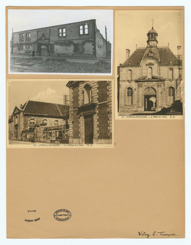 Cartes postales et photographies. Commune de Vitry-le-François.