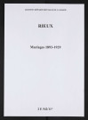 Rieux. Mariages 1893-1929