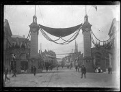 Visite du tsar à Reims, rue du faubourg Cérès vue du boulevard Carteret