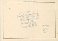 Dampierre-sur-Moivre (51208). Tableau d'assemblage échelle 1/10000, plan remembré pour 1967, plan régulier (papier)