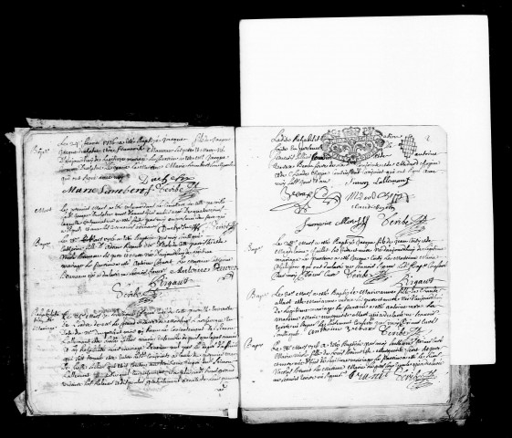 Lagery. Baptêmes, mariages, sépultures 1716