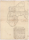 Plan et carte figuratif des bois dépendant de la seigneurie de Nanteuïl, XVIIIè s..