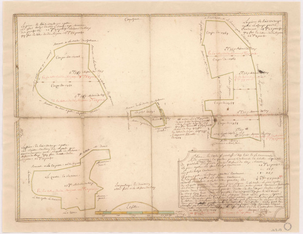 Plan de la forêt de Germaine n°26, 1744.