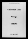 Saron-sur-Aube. Mariages 1893-1901