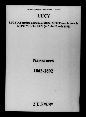 Lucy. Naissances 1863-1892
