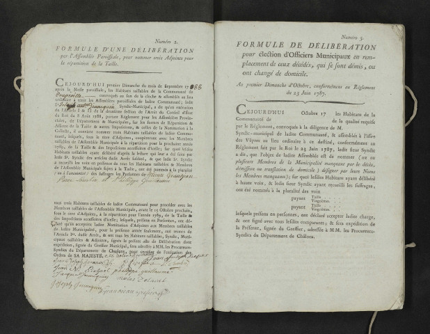 Délibérations municipales.