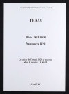 Thaas. Décès 1893-1928