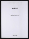 Bannay. Décès 1893-1929