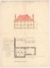 Plan en élévation du nouveau bâtiment de Rethel et des caves (1756)