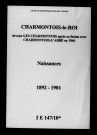 Charmontois-le-Roi. Naissances 1892-1901