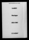 Sarry. Mariages 1824-1861