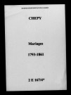 Chepy. Mariages 1793-1861