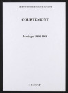 Courtémont. Mariages 1910-1929