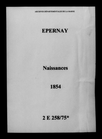 Épernay. Naissances 1854