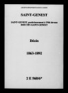 Saint-Genest. Décès 1863-1892