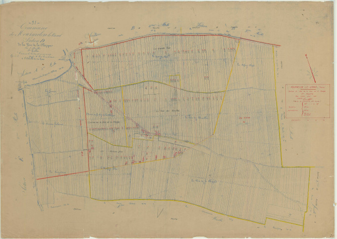 Mourmelon-le-Grand (51388). Section D1 échelle 1/2000, plan mis à jour pour 1935, plan non régulier (papier)