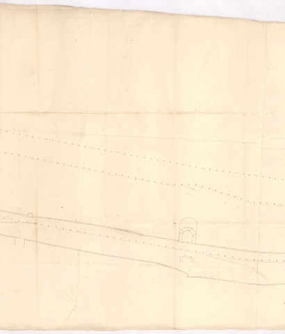 Reims. Plan des rues et remparts depuis la porte Dieu-Lumière jusque St Pierre-les-Dames, XVIII.