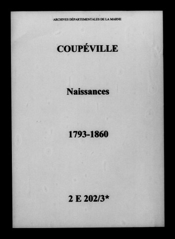 Coupéville. Naissances 1793-1860