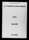 Chapelle-sous-Orbais (La). Décès 1863-1892