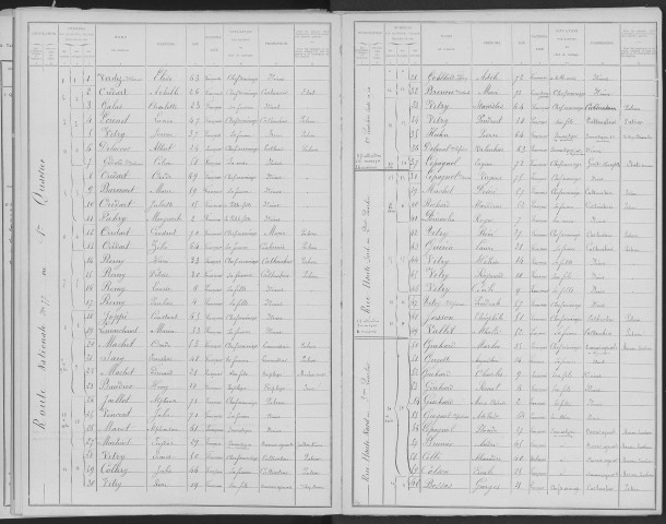 Saint-Etienne-au-Temple. Dénombrement de la population 1901