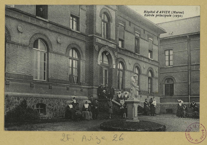 AVIZE. Hôpital d'Avize. Entrée principale (1930) / J.M. André, photographe.