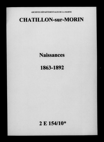 Châtillon-sur-Morin. Naissances 1863-1892