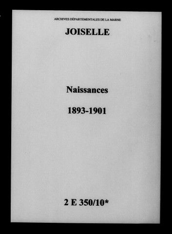 Joiselle. Naissances 1893-1901