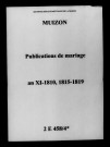 Muizon. Publications de mariage an XI-1819