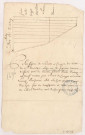 Plan et figure de l'assiette et couppe du bois de la Jugrosse terroir de Vindey, 1697 .