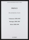 Pringy. Naissances, mariages, décès 1898-1905 (reconstitutions)