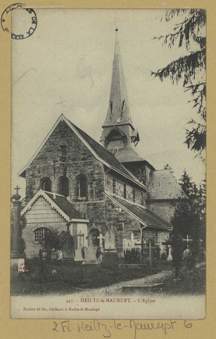HEILTZ-LE-MAURUPT. 447-L'Église / A. B. et Cie, photographe à Nancy. Heiltz-le-Maurupt Édition Rodier et Fils. Sans date 