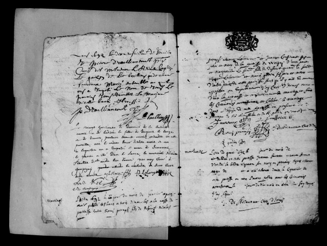 Ormes. Baptêmes, mariages, sépultures 1692