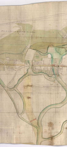 Plan de la traverse de la ville de Châlons, XVIIIè s.