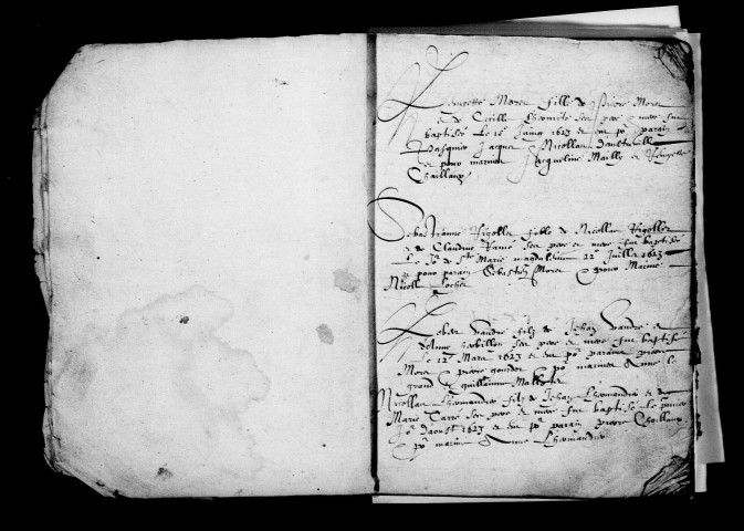 Matougues. Baptêmes, mariages, sépultures, confirmations 1623-1666