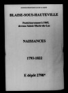 Blaise-sous-Hauteville. Naissances 1793-1822