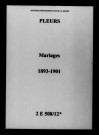 Pleurs. Mariages 1893-1901