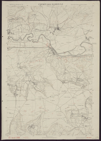 Chemin des dames S. E.
Service géographique de l'Armée].1918